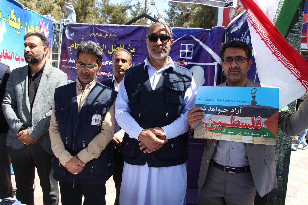حضور امدادگران سیستان و بلوچستان در راهپیمایی روز قدس