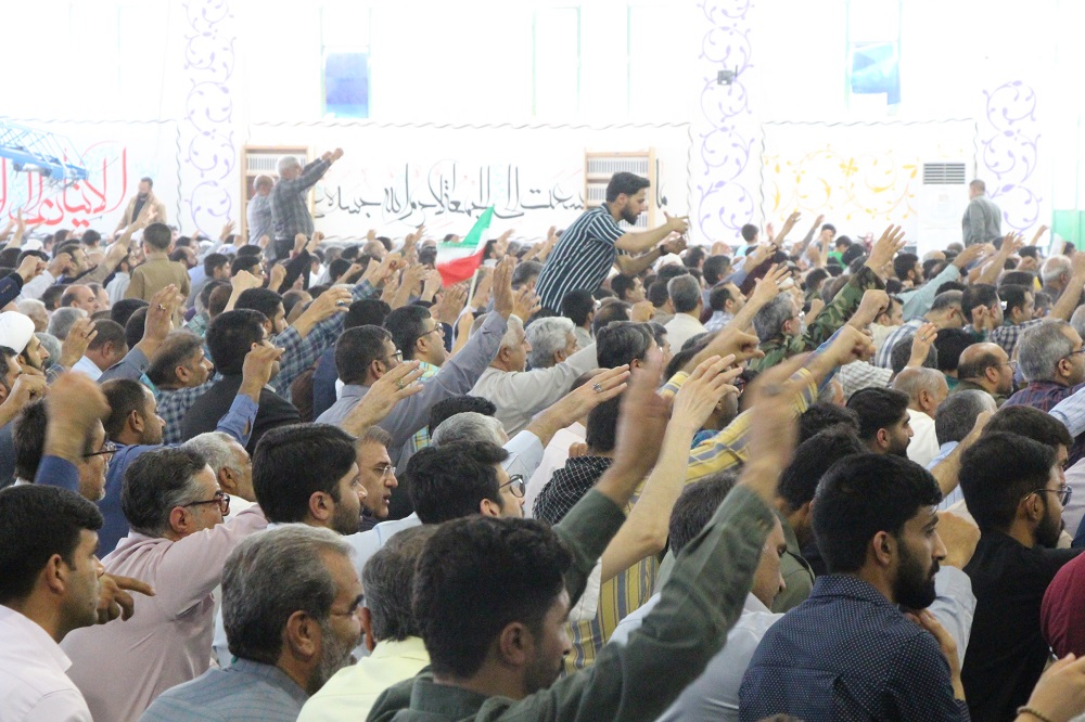 حضور بسیجیان کمیته امداد در راهپیمایی "جمعه خشم و نصر" زاهدان