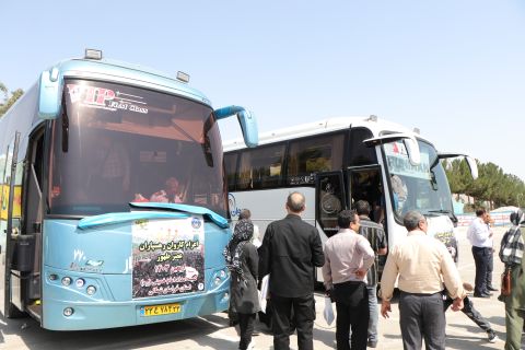 گزارش تصویری- اعزام 134 نفر از فعالان اجتماعی محلات کم برخوردارخراسان شمالی به کربلای معلی- مرداد ما