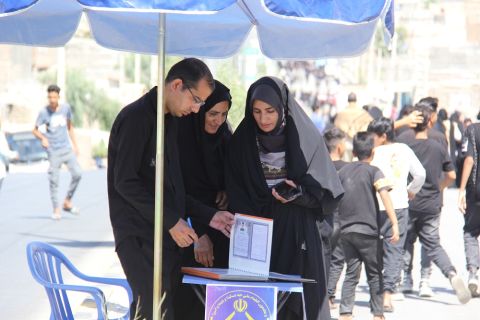 موکب کمیته امداد در مسیر پیاده‌روی جاماندگان اربعین زاهدان