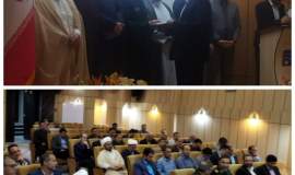 تقدیر از فرمانده پایگاه بسیج ولایت کمیته امداد خراسان شمالی  در مراسم گرامیداشت قشر بسیج کارمندان