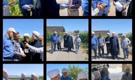 بازدید امام جمعه خلیل‌آباد از روند برداشت خوشه‌های انگور