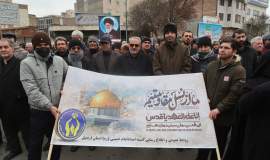 حضور پرشور امدادگران کمیته امداد استان اردبیل در راهپیمایی روز جهانی قدس