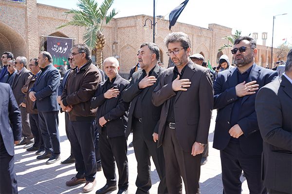 حضور امدادگران بسیجی کمیته امداد اردبیل در مراسم اربعین رهبر شهید انقلاب