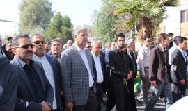 حضور امدادگران بسیجی کمیته امداد در راهپیمایی 13 آبان زاهدان