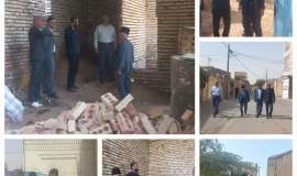 بازدید رئیس کمیته امداد بخش رضویه از پروژه ساخت مسکن مددجویی در روستای کنه‌بیست
