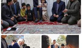 بازدید استاندار خراسان شمالی از منزل دو یتیم در روستای کالیمانی