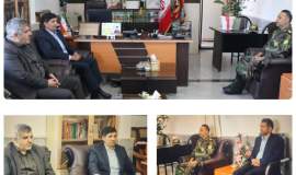 دیدار مدیر کل کمیته امداد خراسان شمالی با فرمانده تیپ ۱۳۰ مستقل پیاده شهید دلجویان ارتش خراسان شمالی