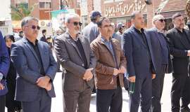 حضور امدادگران بسیجی کمیته امداد اردبیل در مراسم اربعین رهبر شهید انقلاب