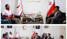 دیدار مدیرکل کمیته امداد با مدیرعامل هلال احمر استان به مناسبت هفته هلال احمر