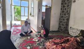 بازدید از خانواده‌های ایتام، محسنین و دارای بیماران زمین گیر تحت حمایت کمیته امداد داورزن