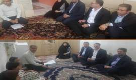 دیدار مدیرکل کمیته امداد بوشهر به اتفاق فرماندار تنگستان از ۲ خانواده مددجوی بیمار در اهرم