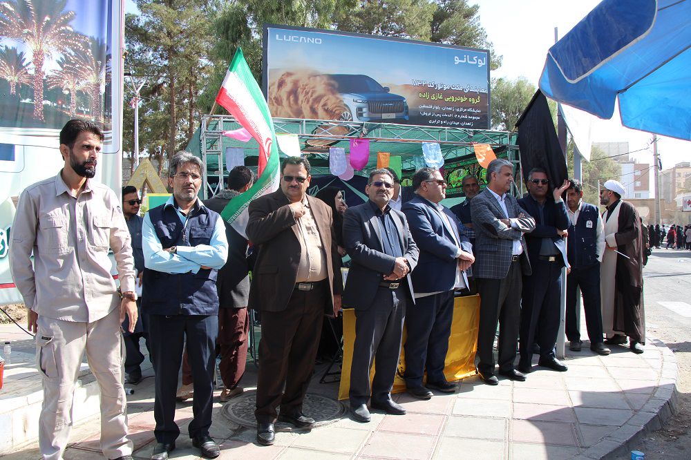 حضور امدادگران بسیجی کمیته امداد در راهپیمایی 13 آبان زاهدان